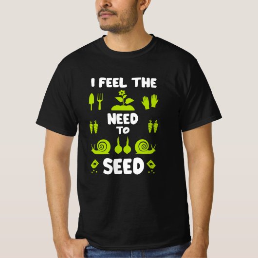 割りおもしろい当て園芸 Tシャツ (正面)