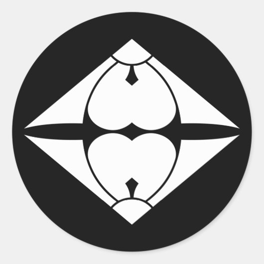 割り剣酢漿草菱 ラウンドシール (正面)