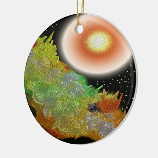 割り当てられてライト抽象芸術があります セラミックオーナメント (左)