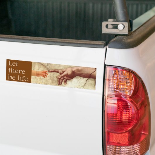 割り当てられて人生の妊娠中絶反対メッセージがあります バンパーステッカー (トラック上)