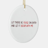 割り当てられて地球に平和があります セラミックオーナメント (右)