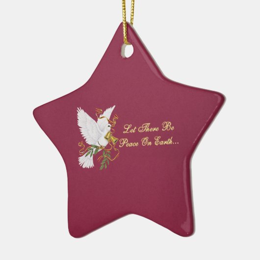 割り当てられて地球に平和があります セラミックオーナメント (左)