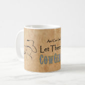 割り当てられて女性のカーボーイマグかコップがあります コーヒーマグカップ (正面左)