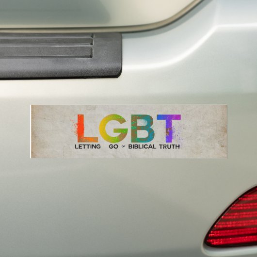 割り当てることは聖書の真実(LGBT)のバンパーステッカーの行きます バンパーステッカー (車上)