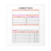 割り当てトラッカープランナーメモ帳 ノートパッド (正面)