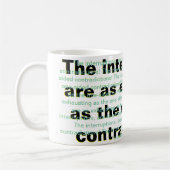 割り込みは疲れ切っている コーヒーマグカップ (左)