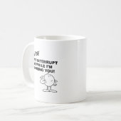 割り込みを無視する面白いマグカップ コーヒーマグカップ (正面左)