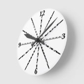 割り込み三角形Mechanical 12回のパターン ラウンド壁時計 (傾斜)