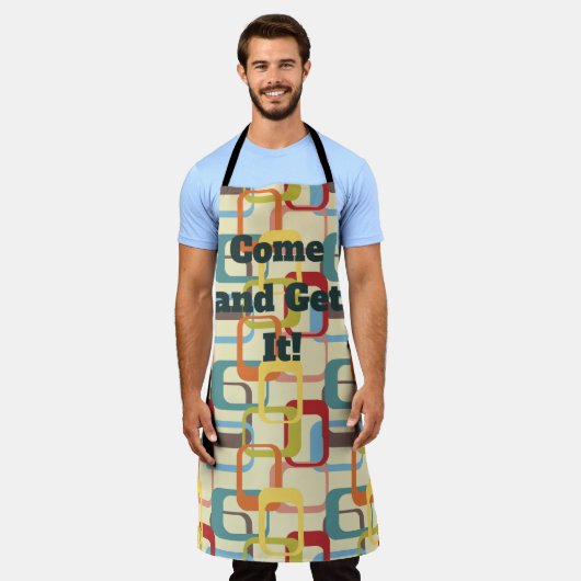 割り込み長方形 エプロン (着用した状態)