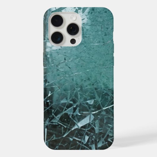 割れたガラスのiPhone 15 Pro Maxケース iPhoneケース (裏面)