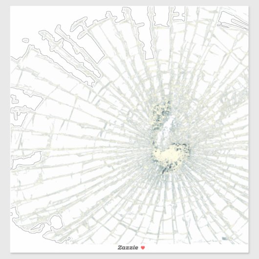 割れたガラス効果 シール (シート)