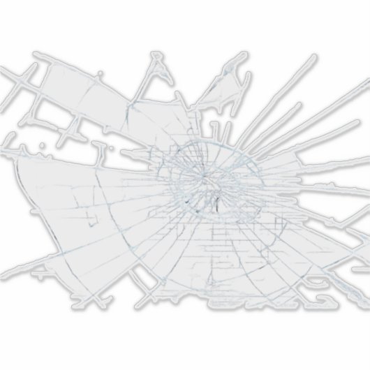 割れたガラス効果 シール (正面)