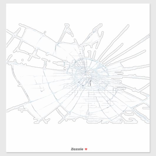 割れたガラス効果 シール (シート)