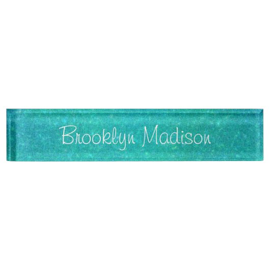 割れたガラス机の名札 デスクネームプレート (正面)