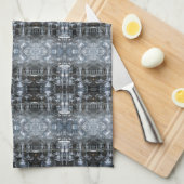 割れたガラス キッチンタオル (四つ折り)