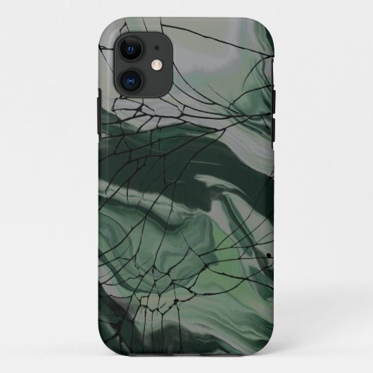 割れたガラス iPhone 11 カバー (裏面)