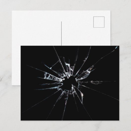 割れたガラスNo 1 ポストカード (正面/裏面)