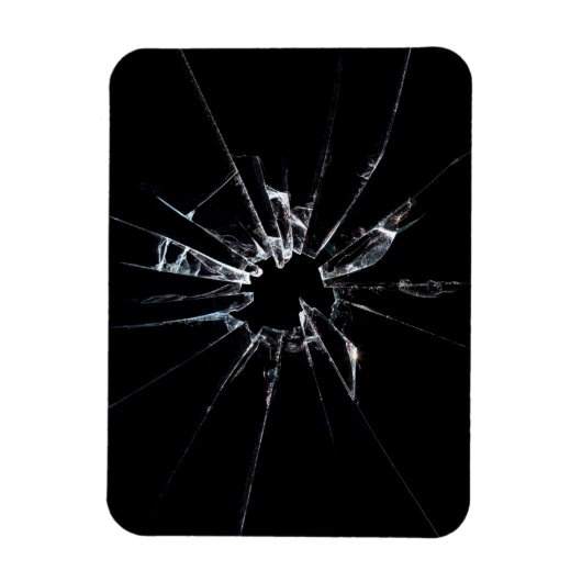割れたガラスNo 1 マグネット (縦)