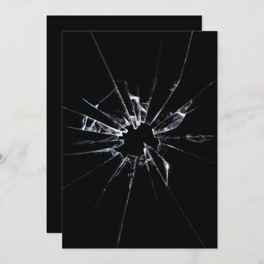 割れたガラスNo 1 招待状 (正面/裏面)