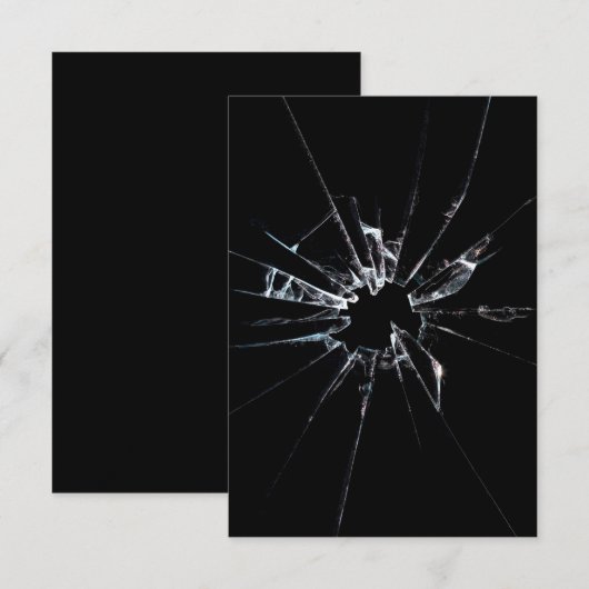 割れたガラスNo 1 案内状 (正面/裏面)