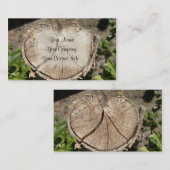 割れたハートの切り株の名刺のテンプレート 名刺 (正面/裏面)