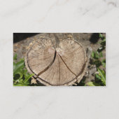 割れたハートの切り株の名刺のテンプレート 名刺 (裏面)