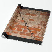 割れたレンガ壁 ラッピングペーパー (アンロールド)