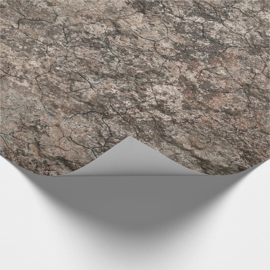 割れた乾燥した砂漠の1階の質の背景 ラッピングペーパー (角)