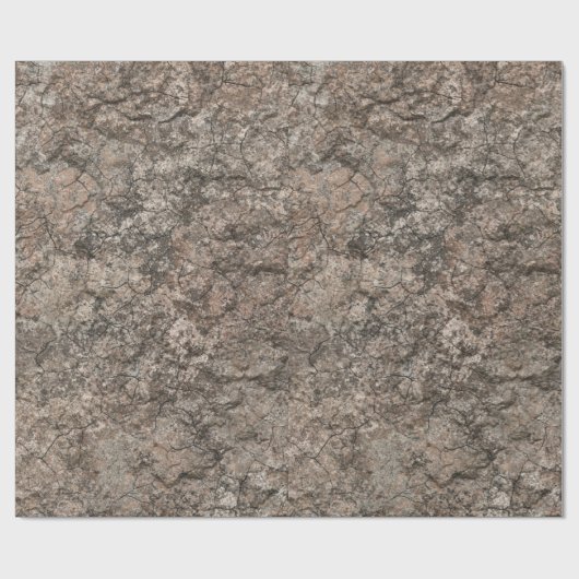 割れた乾燥した砂漠の1階の質の背景 ラッピングペーパー (フラット)