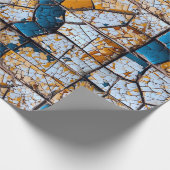 割れた割れたタイルのリミナルコンセプト ラッピングペーパー (角)