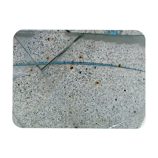 割れた割れた汚れたガラス マグネット (横)