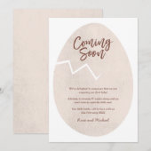 割れた卵の赤ちゃんがもうすぐ登場！お知らせ 招待状 (正面/裏面)