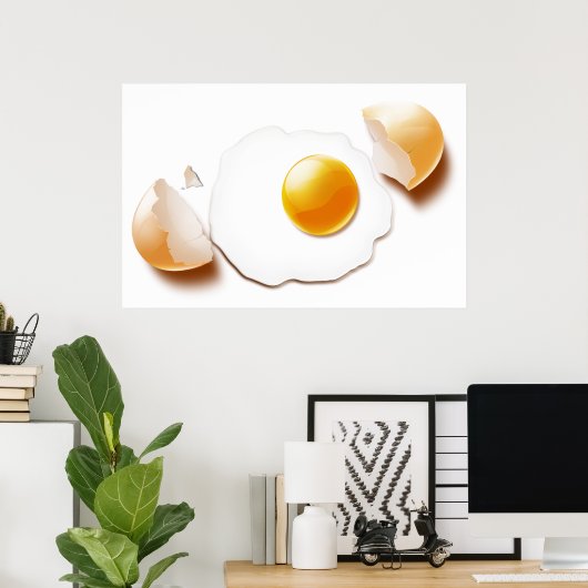 割れた卵 ポスター (ホームオフィス)