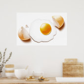 割れた卵 ポスター (キッチン)