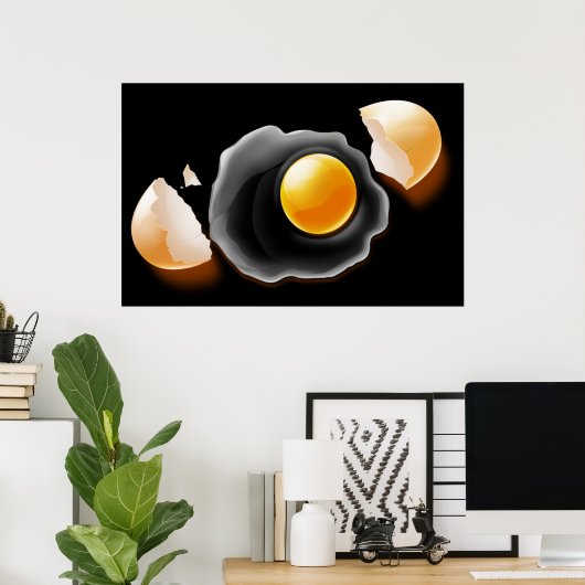 割れた卵 ポスター (ホームオフィス)
