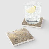 割れた塗られた壁 ストーンコースター (横)