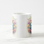 割れた壁から現れる母の日の鳥 コーヒーマグカップ (中央)