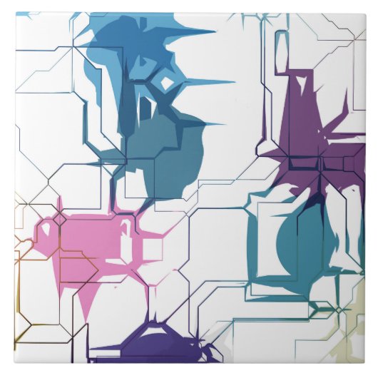 割れた壁 タイル (正面)