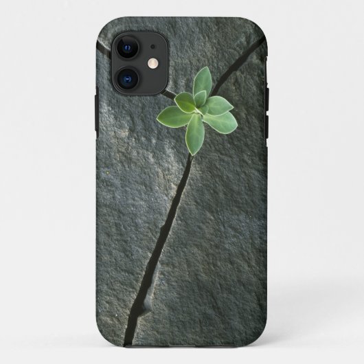 割れた大きい石で育つ植物 Case-Mate iPhoneケース (裏面)
