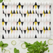 割れた幾何学的な三角形パターン キッチンタオル (折り畳み)