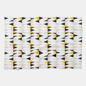 割れた幾何学的な三角形パターン キッチンタオル (横)