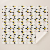 割れた幾何学的な三角形パターン シェルパブランケット (正面(横))