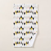 割れた幾何学的な三角形パターン バスタオルセット (ハンドタオル)