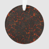 割れた溶解した地上の石の火山溶岩 オーナメント (正面)