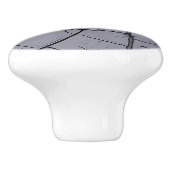 割れた灰色のペンキの陶磁器のノブ セラミックノブ (側面)