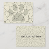 割れた白い動物の足のプリントの名刺 名刺 (正面/裏面)