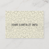 割れた白い動物の足のプリントの名刺 名刺 (裏面)