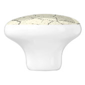 割れた白い動物の足のプリントの引出しのノブ セラミックノブ (側面)