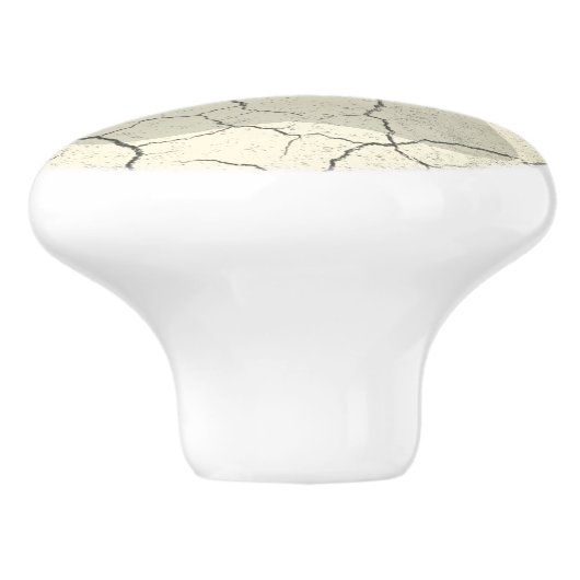 割れた白い動物の足のプリントの引出しのノブ セラミックノブ