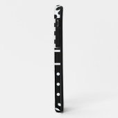 割れた白黒の水玉模様パターンモノグラム Case-Mate iPhoneケース (裏面/左)